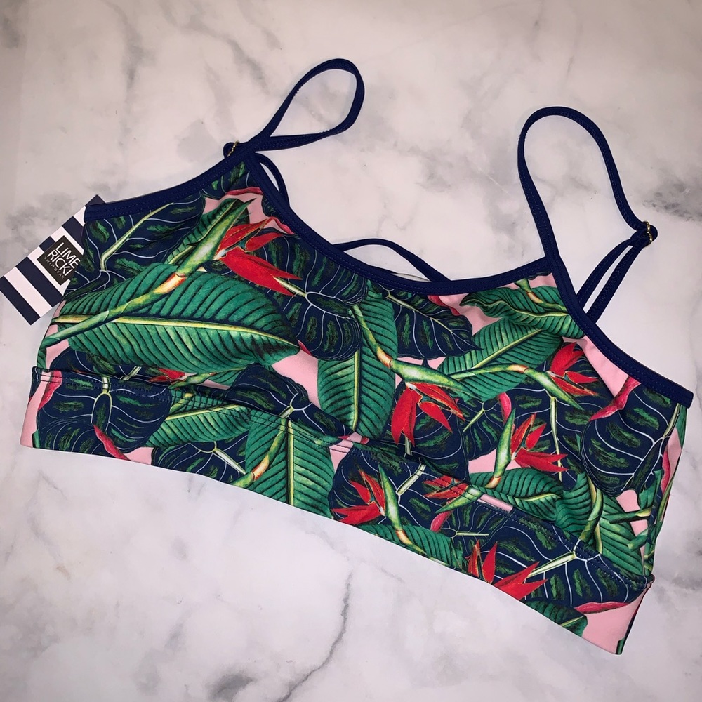 Lime Ricki jungle swim top